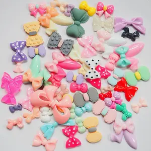 Free Shipping Bow-knot Glitter Mobile Phone Shell Accessories Ornament Resin Cabochon Lucky Bag