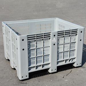 農業用バージンHDPE通気性バルクプラスチックパレットビン（蓋付き） - Product Image 3