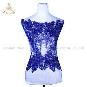 Royal blue Strass corpetto appliques perline per la cerimonia nuziale abiti di cristallo - Product Image 1