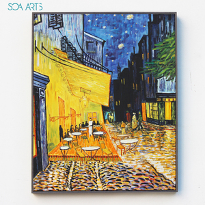 Reproducción de la Pintura al Óleo Famosa de la Noche Estrellada de <span class=keywords><strong>Van</strong></span> <span class=keywords><strong>Gogh</strong></span>, Hecha a Mano en China, Arte de Pared en Lienzo, Decoración de Hotel, Obra de Arte para el Hogar - Product Image 3