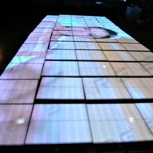 Hot top selling nieuwe product met goede prijs gehard glas P10 video pixel full color interactieve led dance floor