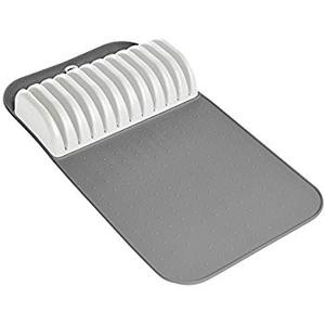 Alfombrilla de plástico segura para cuchillos en cajón con ranura de agarre suave en Color gris, soporta hasta 11 cuchillos - Product Image 1