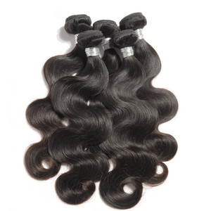 Extensioni di <span class=keywords><strong>Capelli</strong></span> Umani Brasiliani Remy Vergini con Doppia Trama a Macchina, Colore Nero Naturale, Durata 3+ Anni - Product Image 1