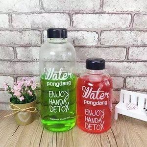 สไตล์เกาหลี600/1000มิลลิลิตรขวดน้ำ PS รูปร่าง BPA ฟรีขวด <span class=keywords><strong>Tritan</strong></span> ที่มีฝาปิด - Product Image 2