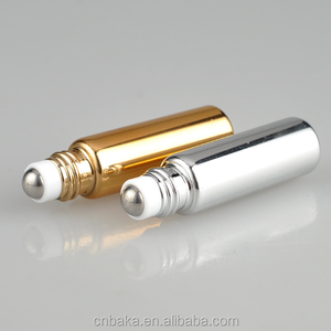 Rouleau en verre à revêtement UV brillant de 5ml, flacons pour huiles essentielles, avec boule à roulettes en acier inoxydable, 1 pièce - Product Image 5