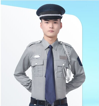 Индивидуальная голубая рубашка с длинным рукавом, униформа охранника отеля