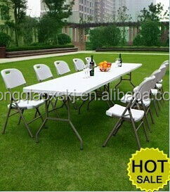 Ngoài Trời Vườn Đồ Nội Thất 8ft HDPE Folding Thường Xuyên Dài Bảng Cho Dinning, Phục Vụ, Đảng, Dã Ngoại, Cắm Trại, Sự Kiện - Product Image 5