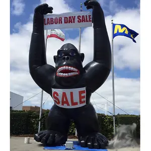 Black inflatable gorilla animal for promotion