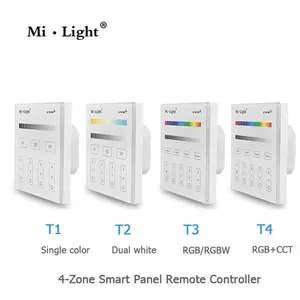 Bảng Điều Khiển Từ Xa Mi Light T1 T2 T3 T4, Điều Khiển Cảm Ứng Gắn Tường, Có Thể Điều Chỉnh Độ Sáng RF 4 Vùng Không Dây 2.4G