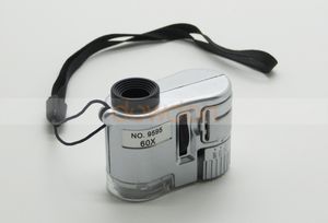 Mini 60x <span class=keywords><strong>Microscope</strong></span> de Poche 3 LED UV Bijoutier Loupe Loupe Réglable Détection De Devises - Product Image 2