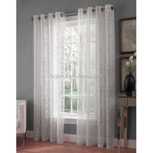 Rideau avec <span class=keywords><strong>oeillet</strong></span> Jacquard en Polyester pur 100%, rideaux blancs prêt à poser, livraison gratuite - Product Image 1