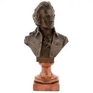 Design clássico de Bronze Mozart Busto Estátua