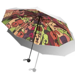 Xiaomi — parapluie ximontage en Vogue, parapluie à 5 plis, tissu Ultra léger, impression de chien, en argent, vente en gros