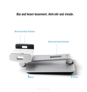 Chuyển động đầy đủ phổ có thể gập lại lười biếng đứng 4-13 inch máy tính bảng điện thoại di động chủ hỗ trợ cho điện thoại thông minh <span class=keywords><strong>PC</strong></span> bền vật liệu kim loại - Product Image 4