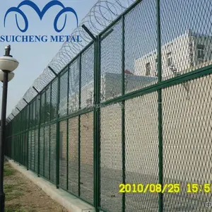 V post airport wholesale high security fence security wire mesh fence SUI CHENG with Razor Wire Hot Dipped Galvanized iron fencing trellis gates