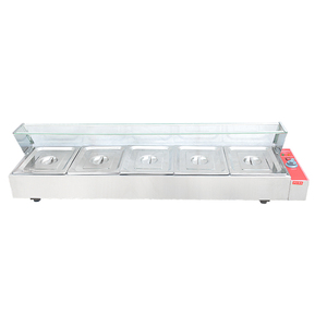 Venta caliente Calentador De Alimentos <span class=keywords><strong>5</strong></span> Olla Húmeda Bien al Baño María Eléctrico Con Guardia Estornudar - Product Image 2