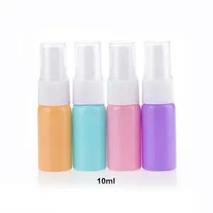 Hengjian 10 Ml Kuning Biru Pink Ungu Kabut Halus Pompa Semprot Parfum Kaca Mini Perjalanan Botol Botol Sprayer untuk kosmetik