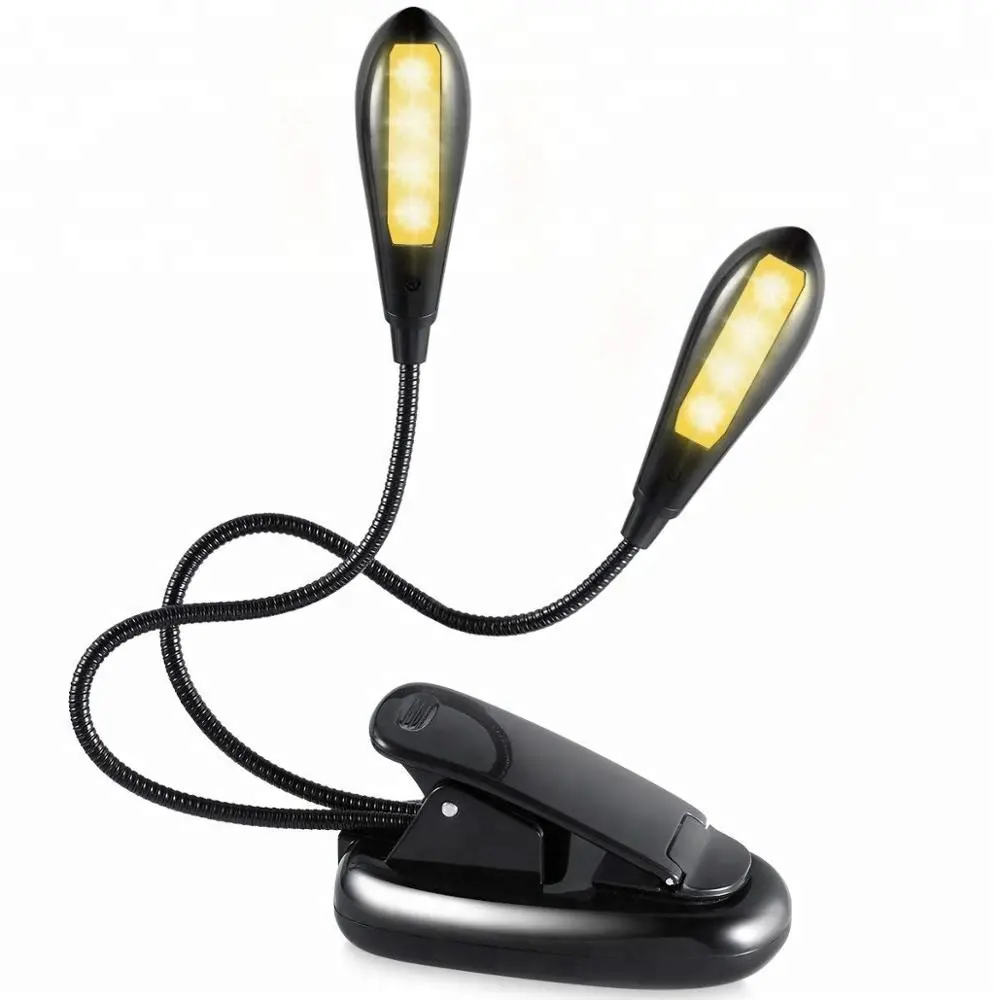 Clip on Rechargeable LED Book Light Reading Light with Eye Protection 3 Level Brightness USB lamp