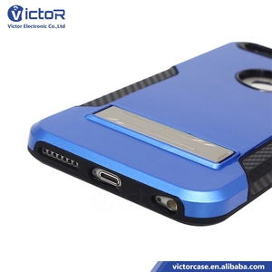 2017 productos más populares <span class=keywords><strong>2</strong></span> en 1 TPU PC Combo fibra de carbono Funda para movil con la pata de cabra para iPhone 6 plus - Product Image 5