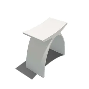 KC-02 china supplier home furniture for bathroom white acrylic bath collections stool