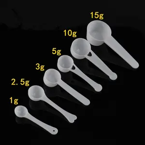 Teaspoon Measuring Spoons - Bulk Plastic Scoops for Coffee, Spice Jars -  Accurate Measure for Cooking and Baking - 10g 