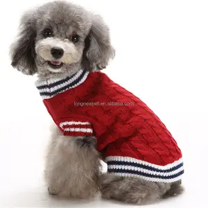 Suéter de cachorro de inverno, roupas de cachorro de crochê