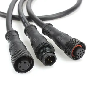 Customize M12 IP67 PVC Waterproof Connector Male to Female Plug cable