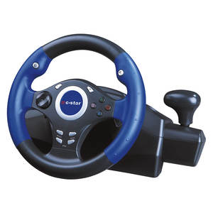 Volant de course en aluminium C-STAR NS-9812 avec moteur de vibration unique pour Euro Truck Simulator 2 <span class=keywords><strong>PC</strong></span> - Product Image 1