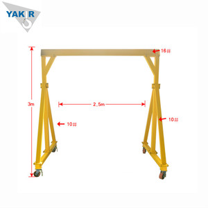 1 Ton Gantry Crane Ringan Portabel <span class=keywords><strong>Mini</strong></span> Gantry Crane 2000kg Alat Pengangkat Mobile Gantry - Product Image 5