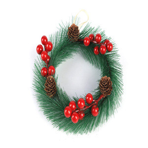 Guirlande de Noël pour porte d'entrée Guirlande décorative Berry & <span class=keywords><strong>Evergreen</strong></span> avec variantes de décorations de feuilles rouges - Product Image 6