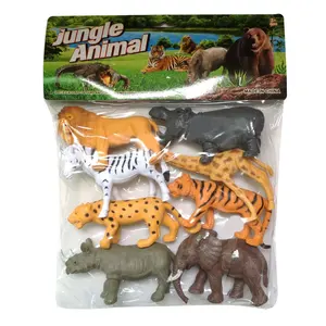 Набор пластиковых игрушечных животных из ПВХ в виде джунглей