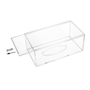 Porte-serviettes en plastique transparent, boîte de mouchoirs en acrylique, avec couvercle, bon marché, 1 pièce - Product Image 5