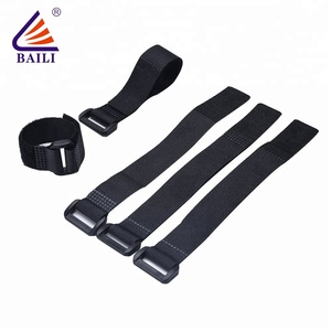 Polegada <span class=keywords><strong>2</strong></span> superfície de borracha gancho e laço de fita para a bateria/gerenciamento de cabos empate nylon fita mágica - Product Image 1