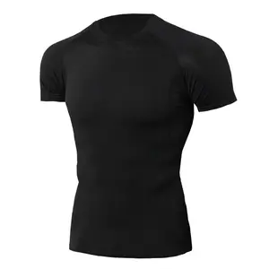 Cómoda camiseta de secado rápido transpirable estilo fresco Camiseta deportiva para hombres