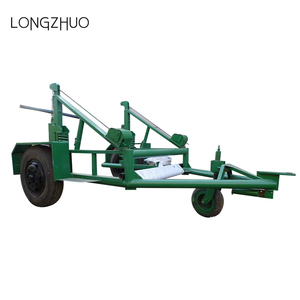 塑料钢电缆卷筒滑车电缆卷筒拖车，带绞盘，配有液压拖车轴和拖车零件 - Product Image 2