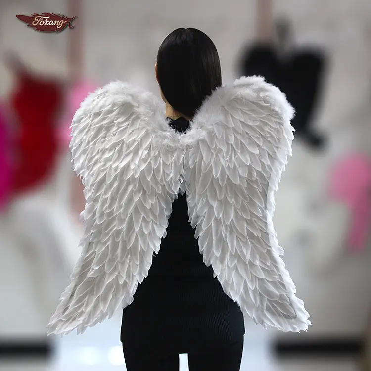 Fukang <span class=keywords><strong>fábrica</strong></span> fornecedor branco tamanho grande asas de anjo para mostrar roupa íntima