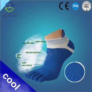 1 pares desodorante antibacterial hombres deportes calcetines calcetines five finger toe calcetines - Product Image 1