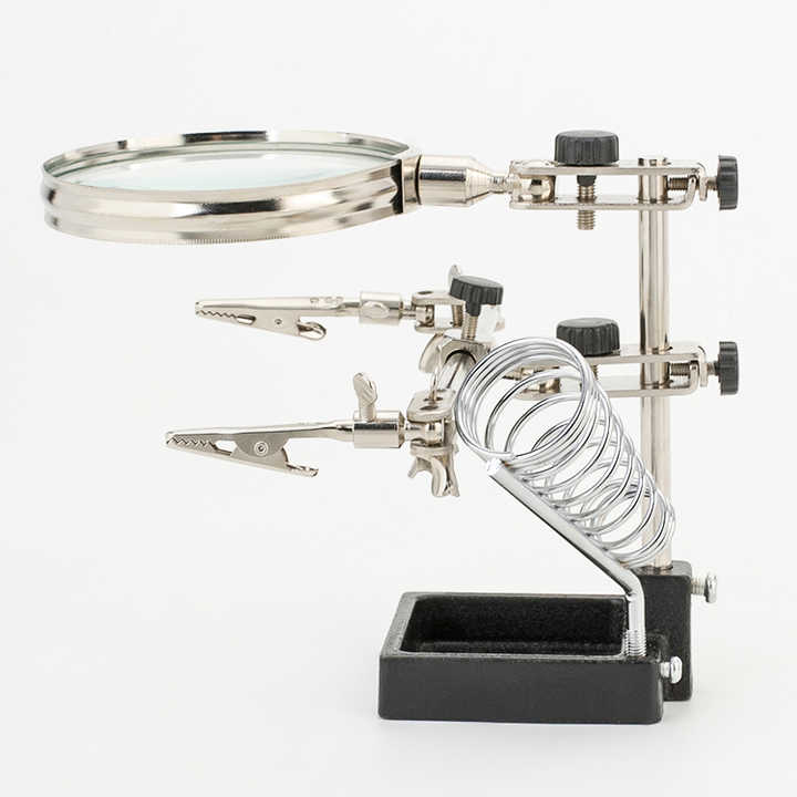 Multi-functional Helping Hand Magnifier with Soldering Stand