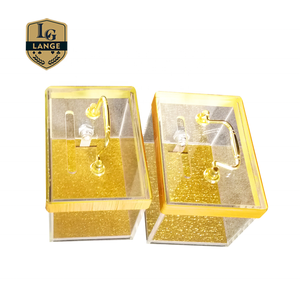 Casino Supply-caja de puntas de efectivo de acrílico dorado, caja de caída de mesa de póker con cerradura - Product Image 4