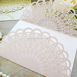 Invitations de <span class=keywords><strong>mariage</strong></span> élégantes et rustiques découpées au <span class=keywords><strong>laser</strong></span> rose, conçues en Afrique, et cartes d'invitation d'anniversaire personnalisées, cartes de vœux - Product Image 5