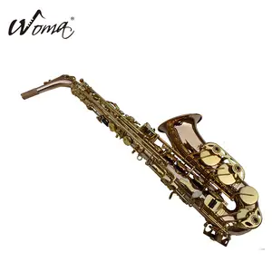 Saxofone alto instrumento de vento colorido, verniz dourado