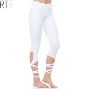 Con il cinturino per il fitness donna nuda ragazze foto mia malkova bianco pantaloni di yoga delle donne delle ghette - Product Image 3