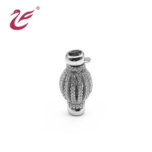 Sang Trọng Ưa Thích Toggel Zircon Ngọc Trai Thời Trang Đóng Cửa Clasp Khóa Trang Sức 925 Sterling Bạc Vòng Đeo Tay Móc Đeo Đối Với Trang Sức Làm - Product Image 2