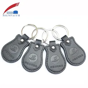 Tùy Chỉnh Logo Tùy Chỉnh RFID Da NFC Tag 213 Keychain Số