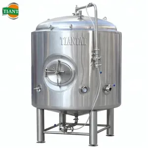 200L 2HL China brewery equipment suppliers red copper pressured glycol jacket dished bottom bright beer tank for restaurant