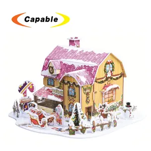 Christmas 3D paper puzzle educational children toy