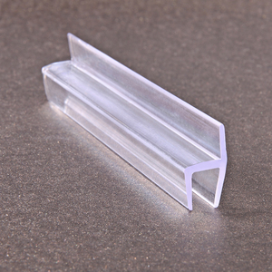 Tira de sellado lateral para puerta de <span class=keywords><strong>ducha</strong></span> sin marco para vidrio de 3/8 pulgadas, policarbonato ultraclaro, H-Jamb, sellos de <span class=keywords><strong>ducha</strong></span> de 180 grados - Product Image 2