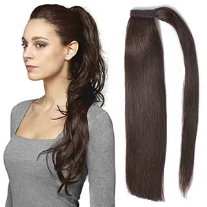 Человеческие накладные волосы, "конский хвост", 100% натуральные человеческие волосы прямые человеческие волосы на заколках для наращивания, прическа "хвост"