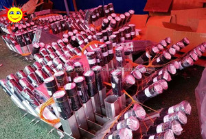 Liuyang bonheur <span class=keywords><strong>prix</strong></span> usine 4 pouces 9 coups en Aluminium forme carrée feux d'artifice affichage mortier supports - Product Image 4