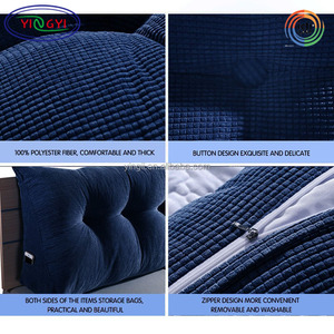 Cojín Triangular Relleno F073 para Sofá Cama, Soporte de Posicionamiento para Respaldo, <span class=keywords><strong>Cojines</strong></span> de Lectura, Funda Extraíble, Cojín Grande para Sofá - Product Image 3
